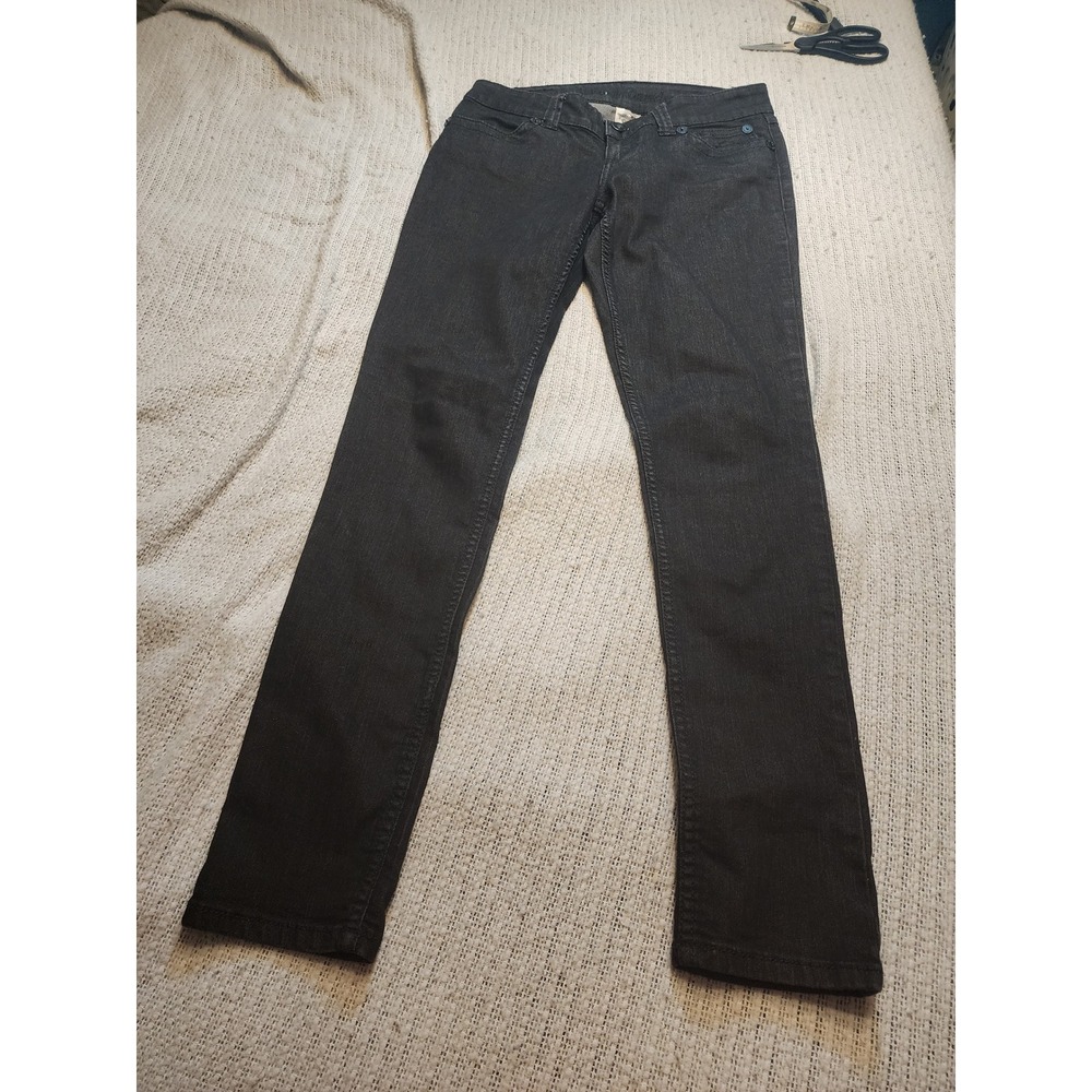 Harley-Davidson Womens Skinny Jeans Dark Wash Charcoal Grey Size 6 30x31